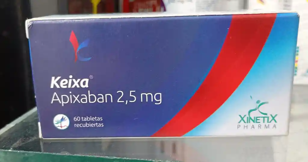 Keixa Apixaban 2,5 Mg 60 Tabletas Recubiertas