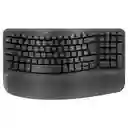 Teclado Inalámbrico Ergonómico Logitech Wave Keys Negro (español)