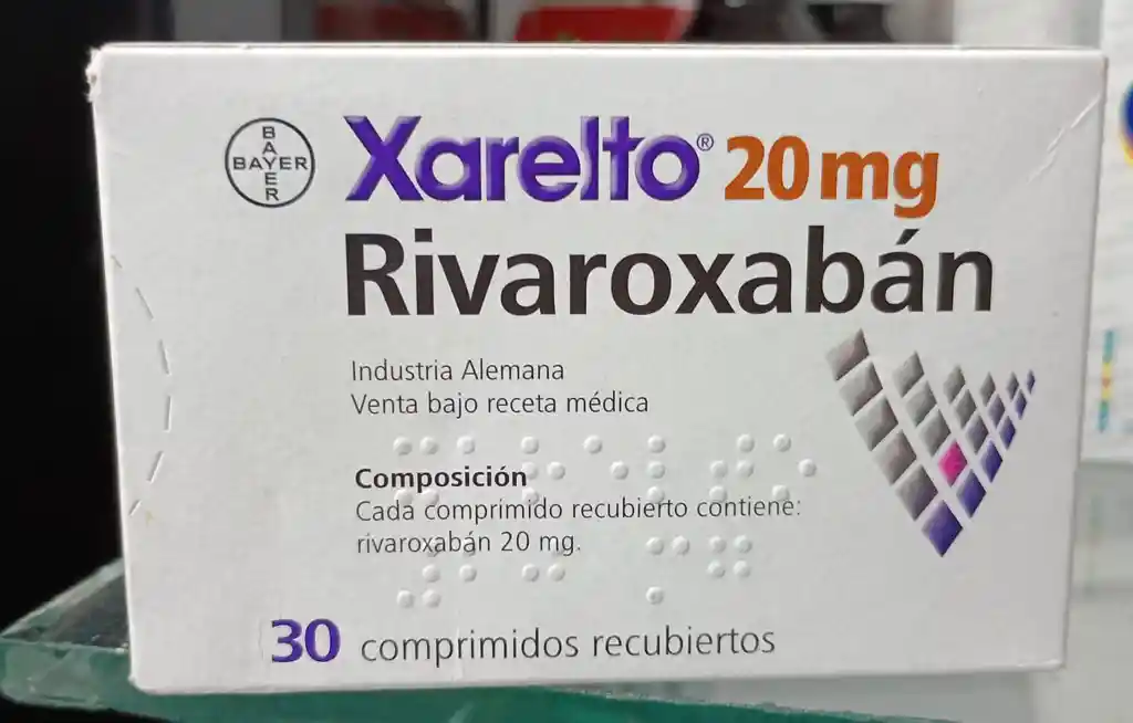 Xarelto 20 Mg Rivaroxabán 30 Comprimidos Recubiertos