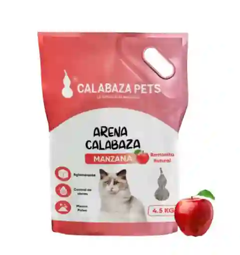 Arena Calabaza Manzana Pets 100% Bentonita 4.5kg