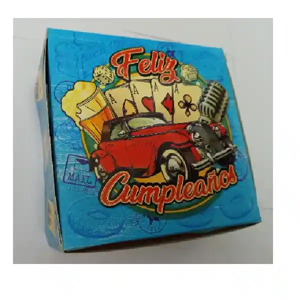 Caja Empaque Pequeño Cumpleaños Masculino Diseños Surtidos