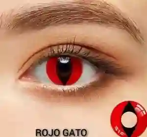 Lentes De Contacto Color Rojo Halloween Disfraz