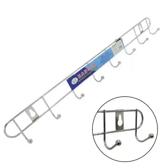 Perchero Metalico De 8 Ganchos - 43cm
