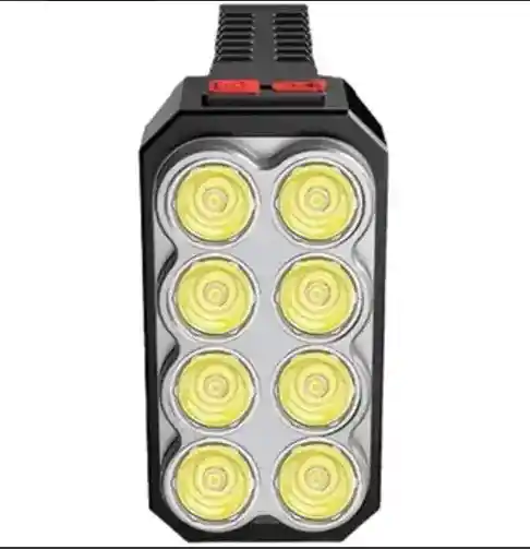 Linterna Panel Solar Lampara Lateral Frontal 8led Recargable