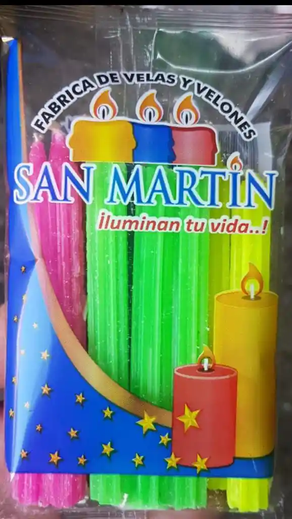 Velas San Martin Paquete X 10 Unidades