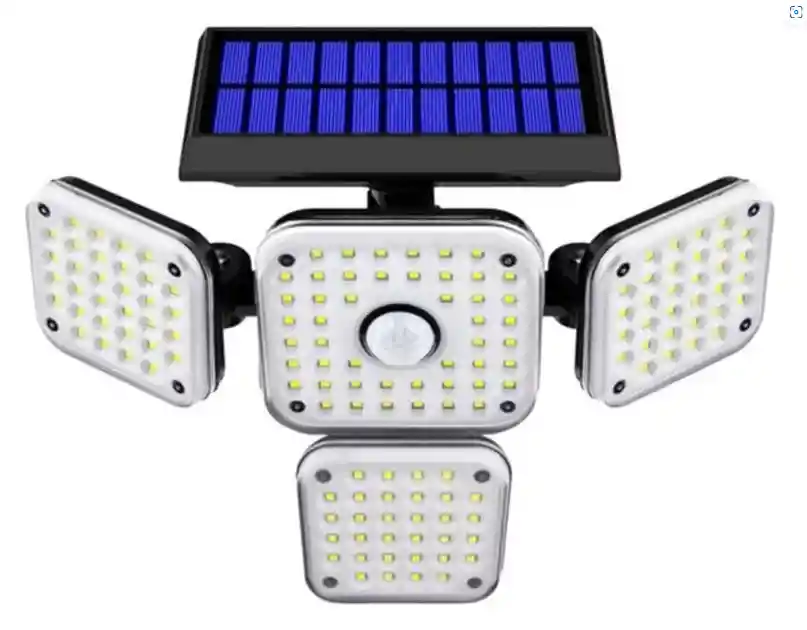 Lampara Solar Lf-1765a Sensor Movimiento Control Modos Luz