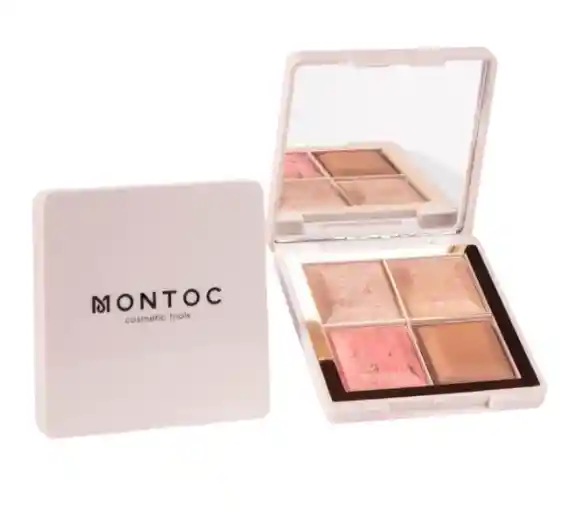 Paleta Light Set De Bronzer, Rubor E Iluminador Montoc