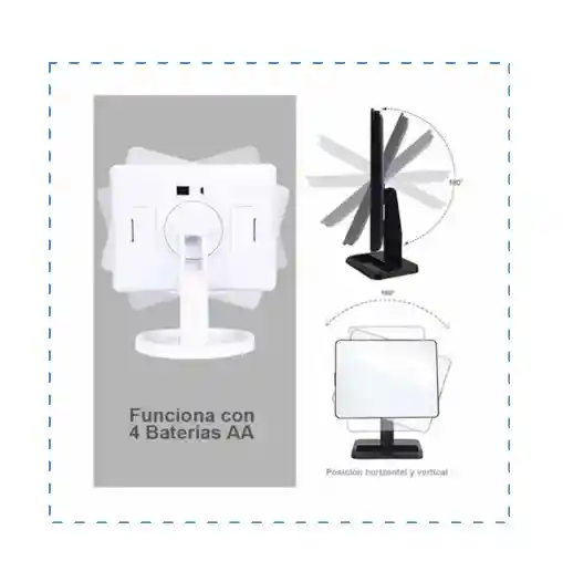Espejo Cuadrado Con Luz Xr-1608: Iluminación Profesional En Casa