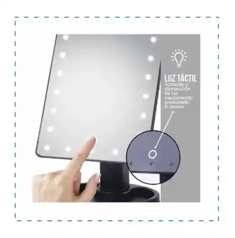Espejo Cuadrado Con Luz Xr-1608: Iluminación Profesional En Casa