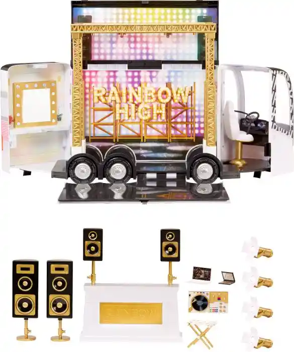 Set Rainbow High Tour Bus Y Escenario Original