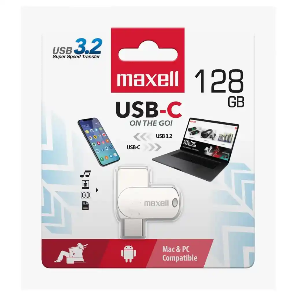 Memoria Usb Otg 128gb 3.0 Tipo C (usb A Hembra)