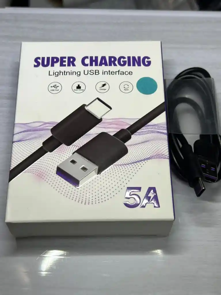 Cable Tipo Usb Tipo C 5a 1 Mt Carga Rapida