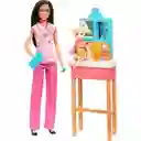 Muñeca Barbie Pediatra Castaña Con Accesorios