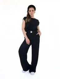 Set Para Mujer Pantalón Y Blusa Mangas Negro The Lover M