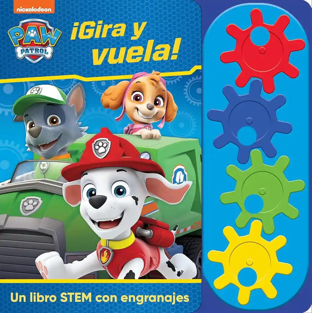 Libro Stem Gira Y Vuela Paw Patrol Engranajes Para Niños