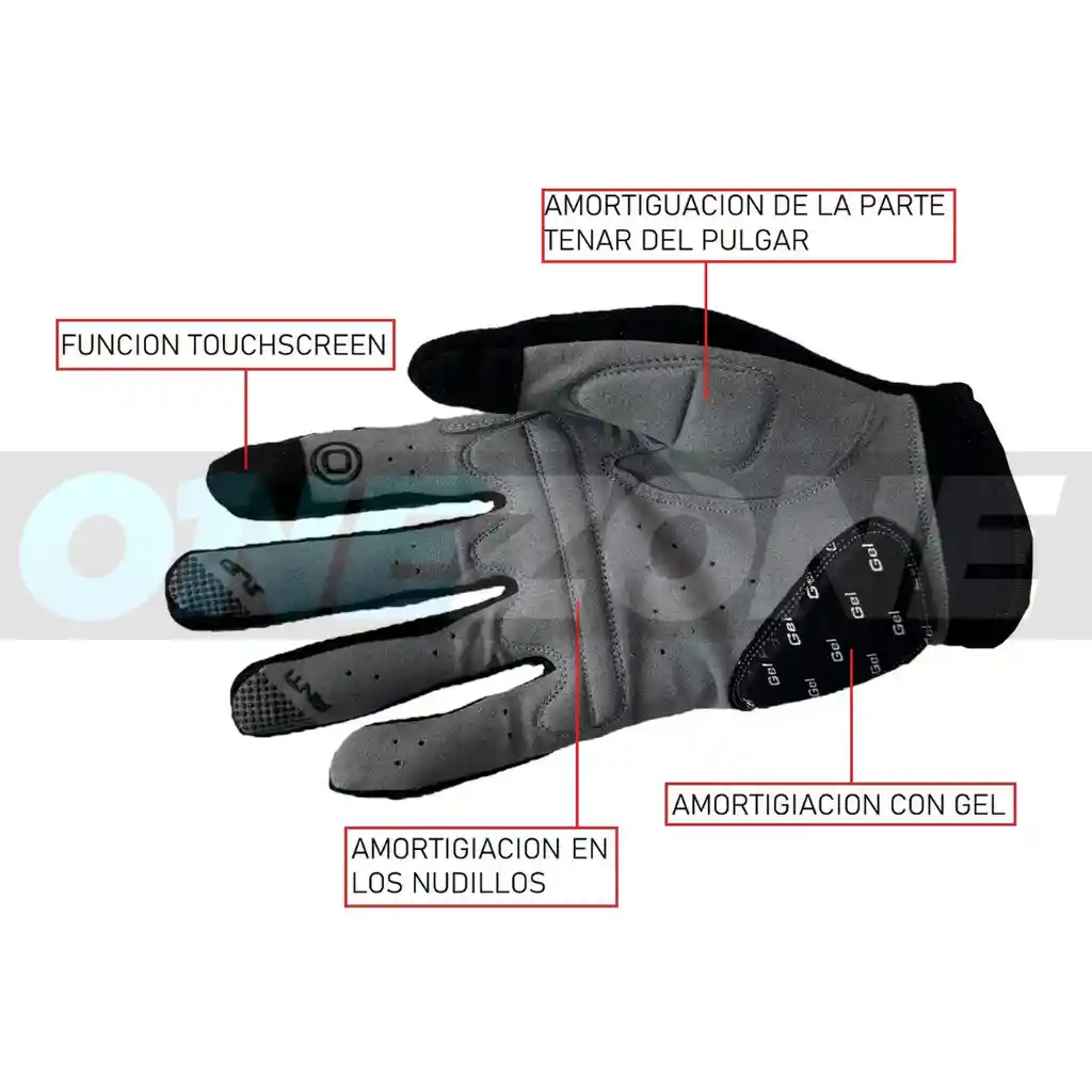 Guantes Miyagi Ciclismo, Fitness, Gym, Training, M051777/ Negro-talla: Xl