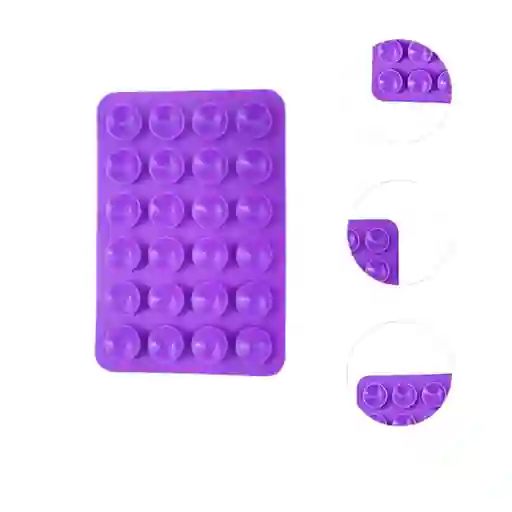 Adhesivo Silicona De Succion Para Celular Morado