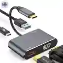 Hub Adaptador Usb C- A Hdmi /vga / Usb / Compatible Thunderbolt 2