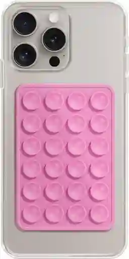 Adhesivo Silicona De Succion Para Celular Rosado