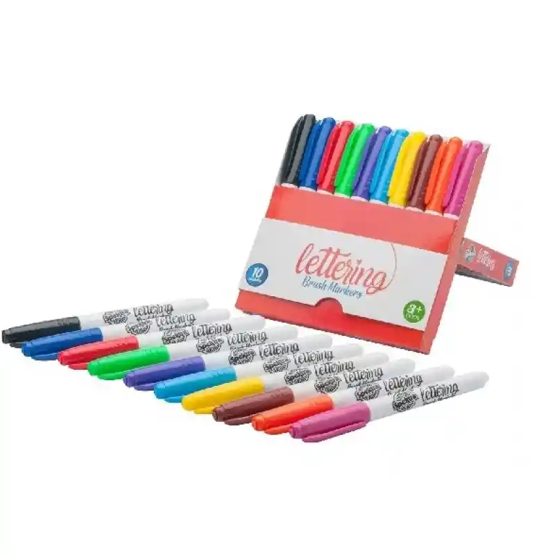 Set De Marcadores Spektra Para Lettering Colores Vivos Niños