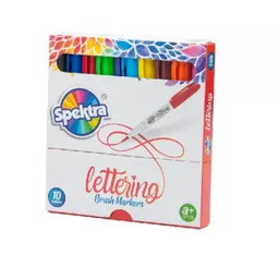 Set De Marcadores Spektra Para Lettering Colores Vivos Niños