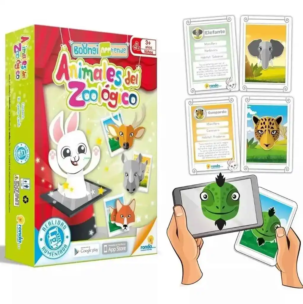 Juego De Mesa Animales Del Zoológico Realidad Para Niños