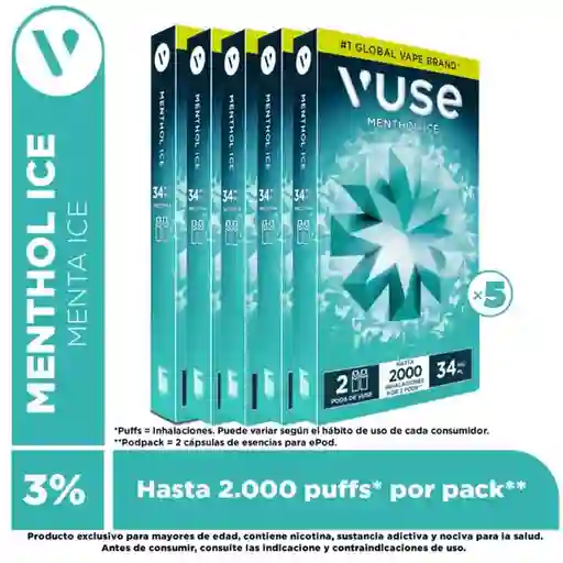 Vuse Go Vaporizador Pods Menthol Ice (34 Mg) A Domicilio