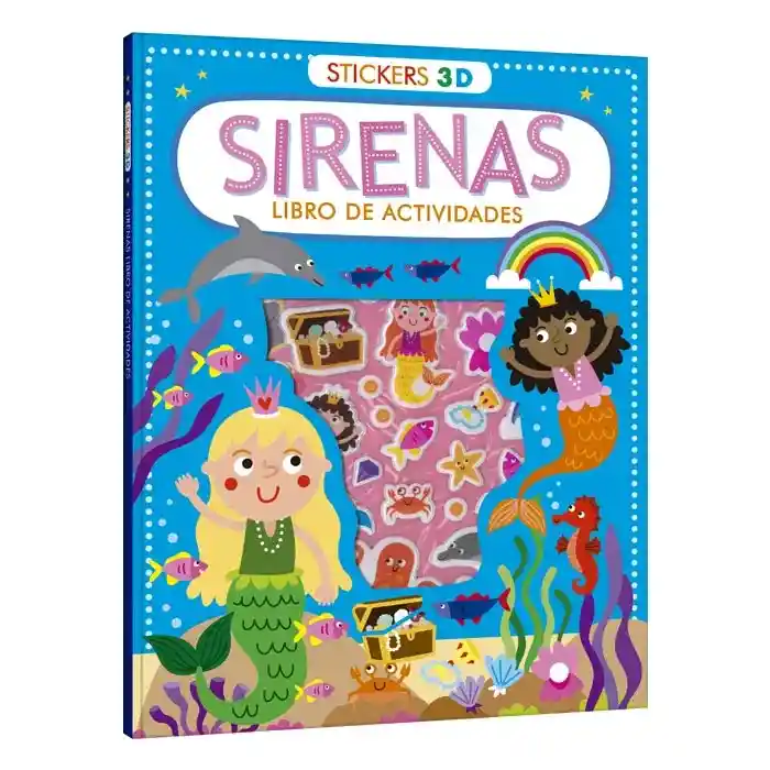 Libro De Actividades De Sirenas Con Stickers Para Niños