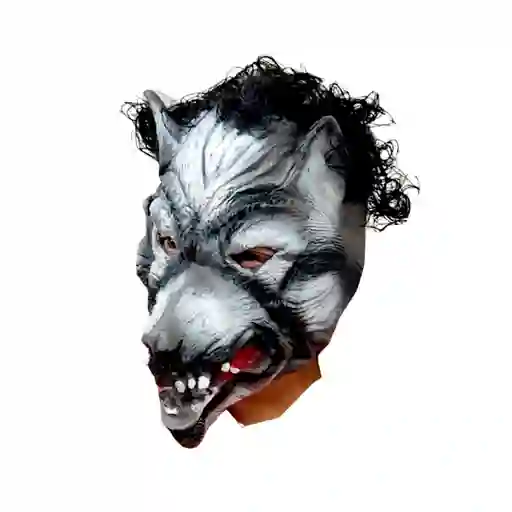 Máscara Lobo En Latex Halloween Hora Loca