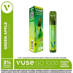 Vape Vuse Go Green Apple 1000 Puffs 3%