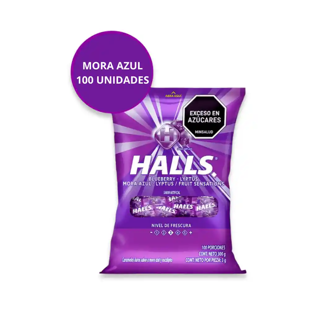 Halls Pepa Blueberry X100und