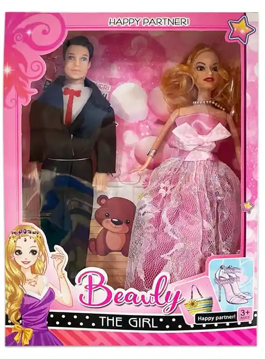 Juguete, Barbie Con Ken En Caja