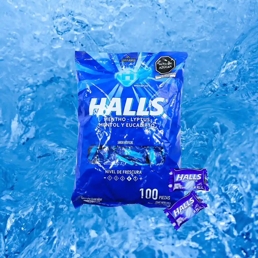 Halls Metho Lyptus X 100 Unidades