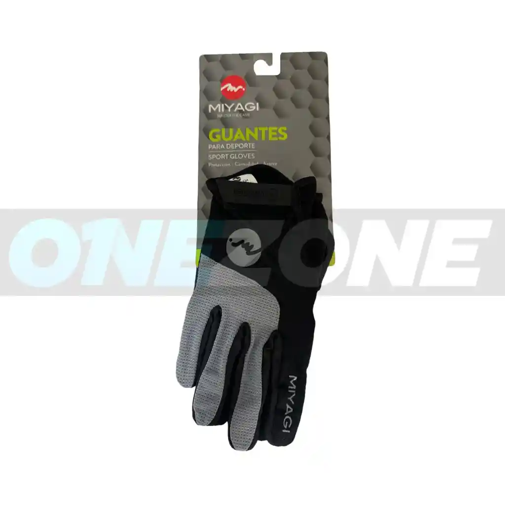 Guantes Ciclismo Miyagi, Training, Deportivo-m058778/ Gris/negro-talla: M