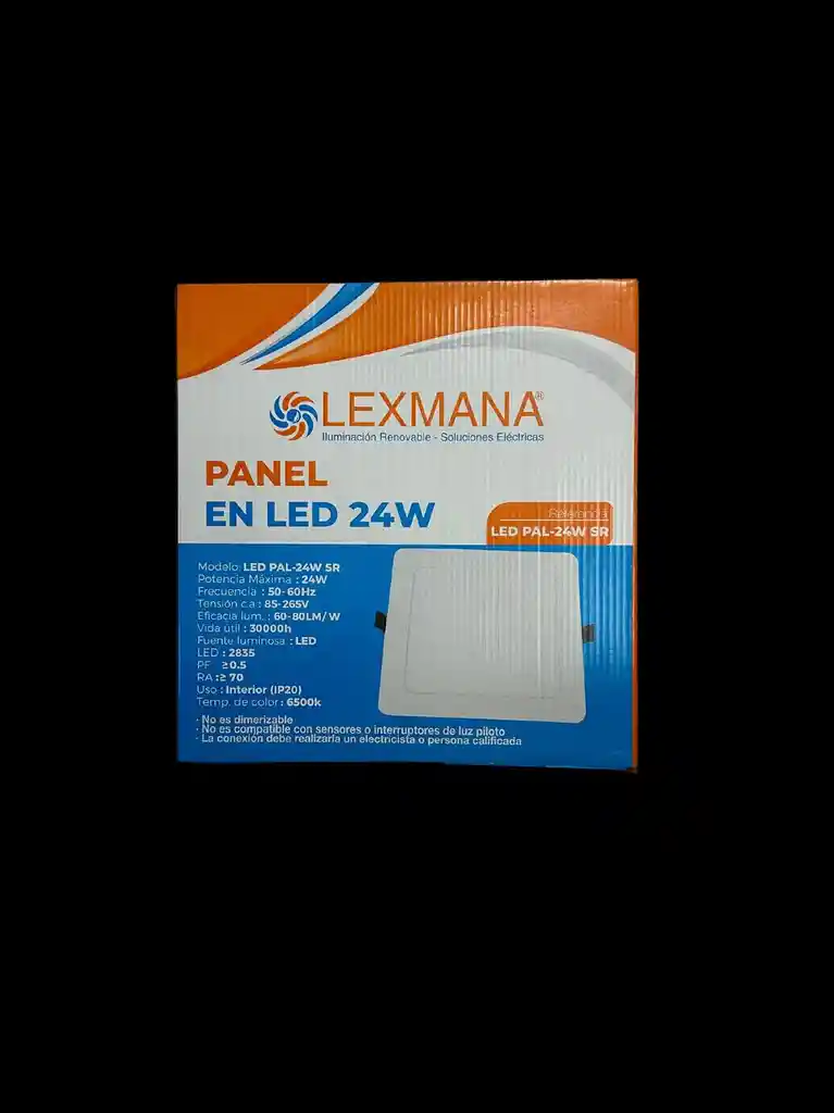 Panel Led 24w Incrustar Cuadrado Luz Blanca Lexmana