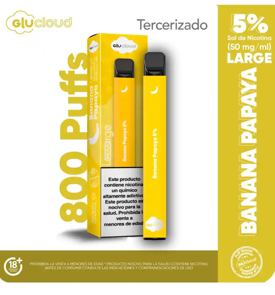 Glucloud Vape Banana Papaya 800 Puff