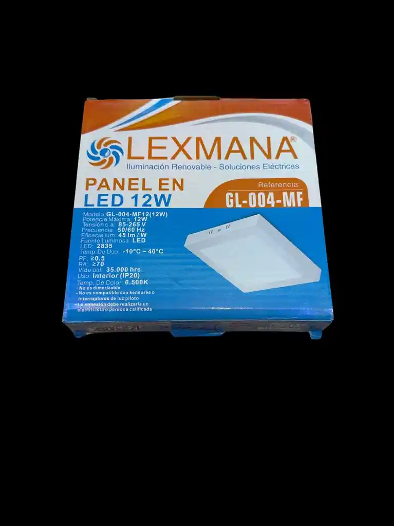 Panel Led 12w Cuadrado Sobreponer Luz Blanca