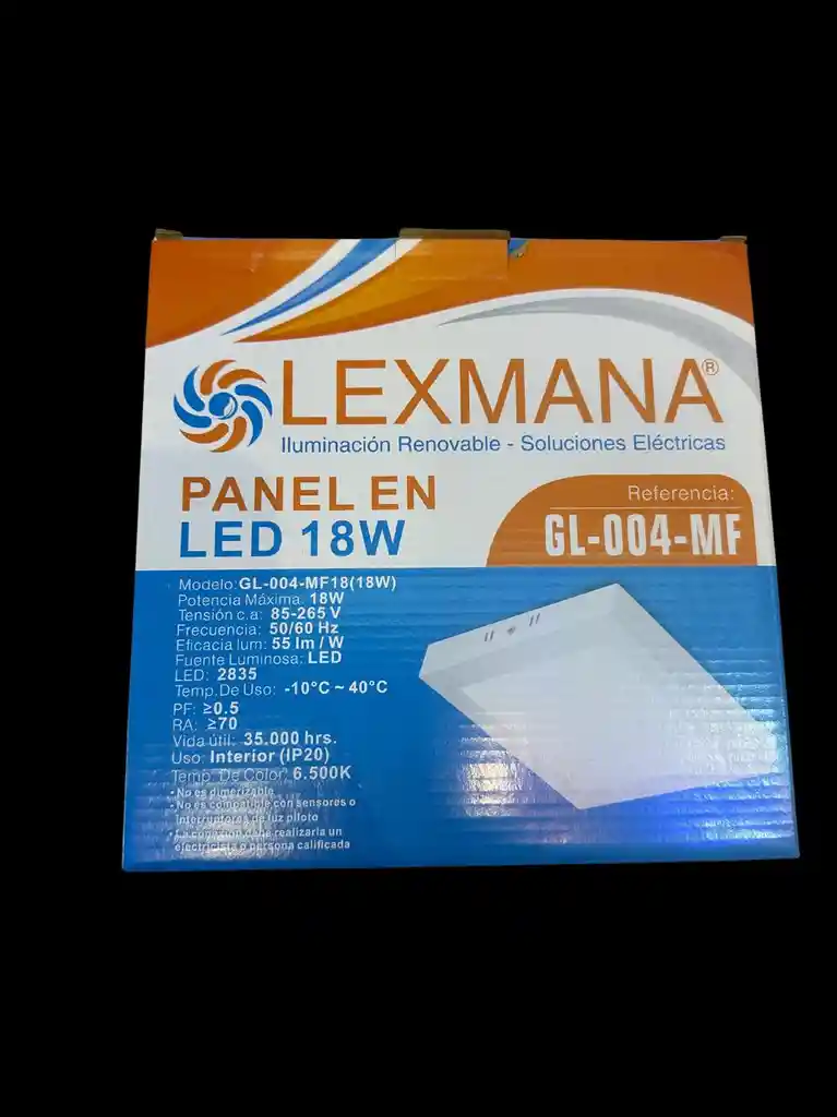 Panel Led 18w Cuadrado Sobreponer Luz Blanca