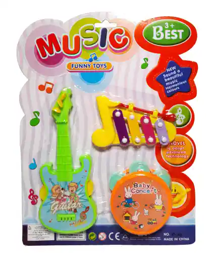 Jueguete, Musical Infantil, Tambor, Guitarra Y Lira