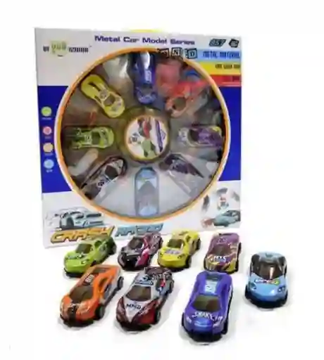 Juguete Kit De 8 Carros Crash Racing