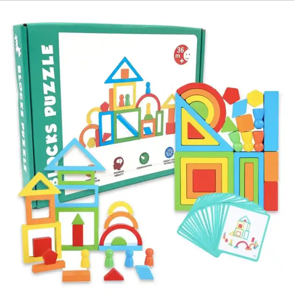 Juguete - Figuras En Madera Para Armar Didácticas Para Niños