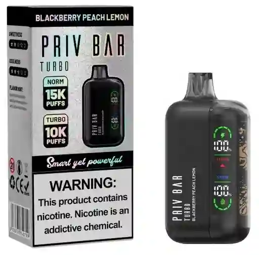 Vape Blackberry Peach Lemon Priv Bar Turbo 15000