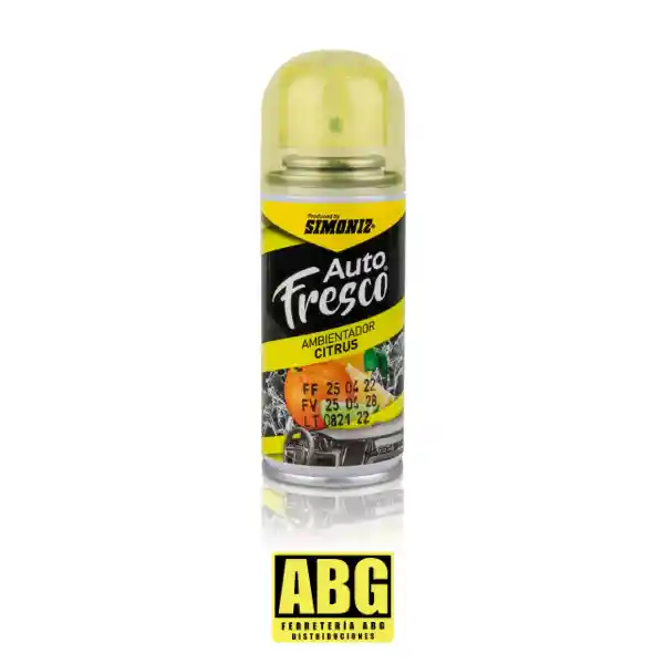 Ambientador Simoniz Auto Fresco Aerosol Citrus 110ml