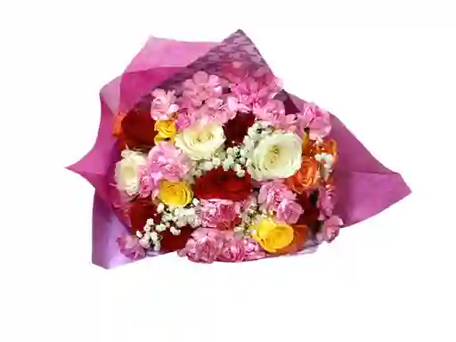 Bouquet De Claveles Y Rosas