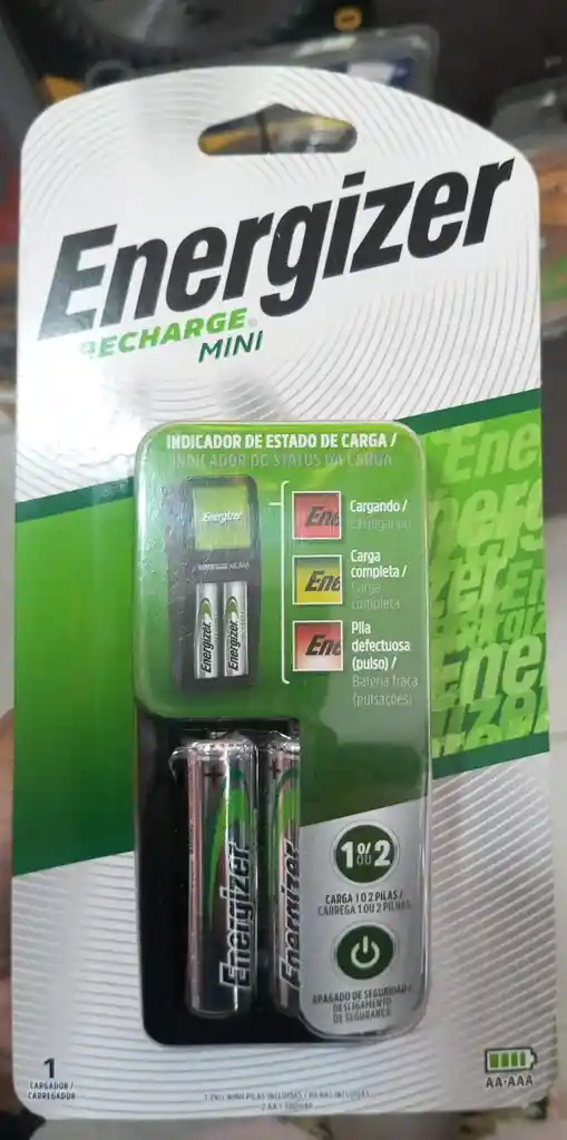 Cargador De Pila + Pila Aa 2und Energizer