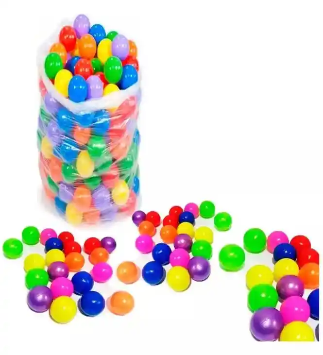 200 Pelotas Multicolor Plasticas Decoracion Fiestas Y Piscina