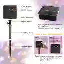 Paquete De 2 Luces Solares Navidad Fiesta Tiras 200 Led