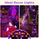 Paquete De 2 Luces Solares Navidad Fiesta Tiras 200 Led