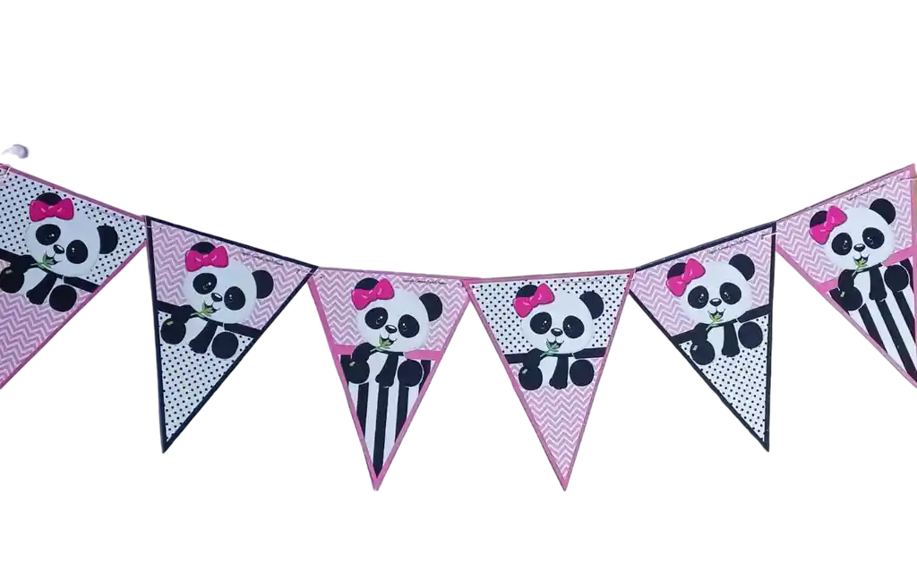 Banderin Decorativo Panda Niña X 2 Mts