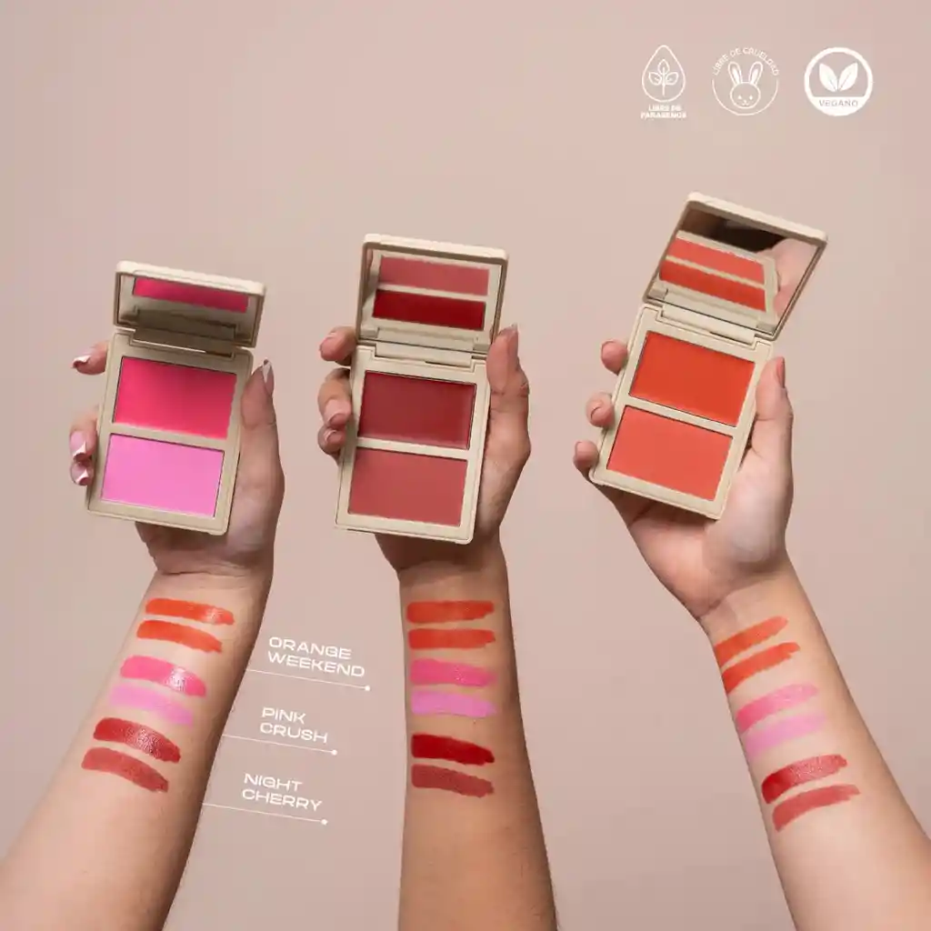 Allure Duo De Rubor En Crema Y Compacto Tono Night Cherry Atenea Profesional